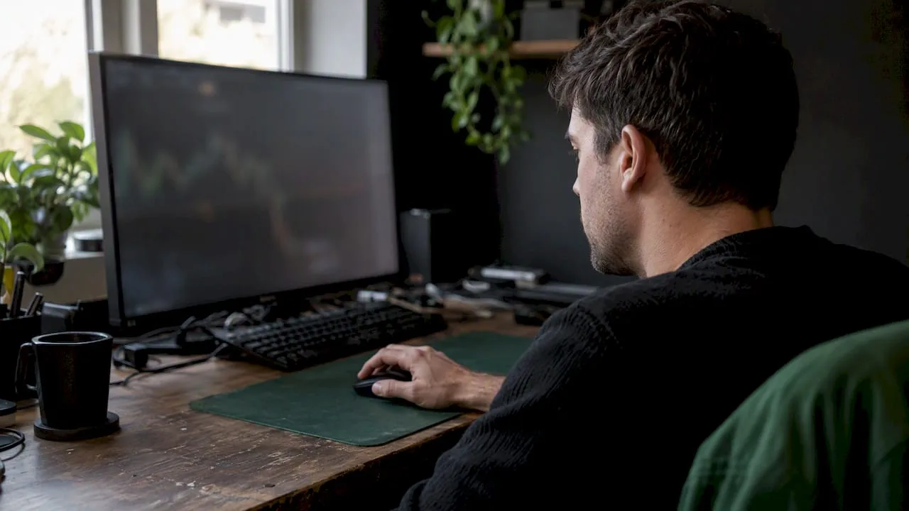 Trader executing a partial position exit