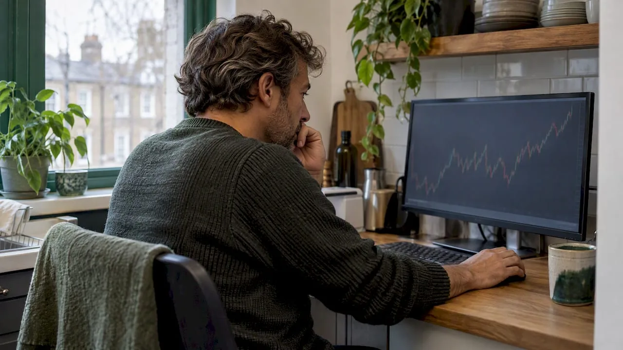 UK trader reviewing a USD/JPY price chart