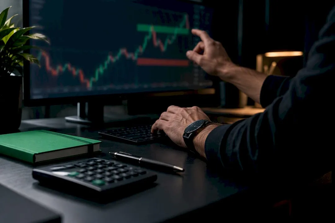 Trader reviewing stop-loss and target levels
